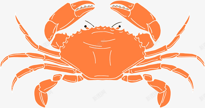 广告设计 旅游宣传册设计 海报设计 简笔画线条海洋生物 螃蟹