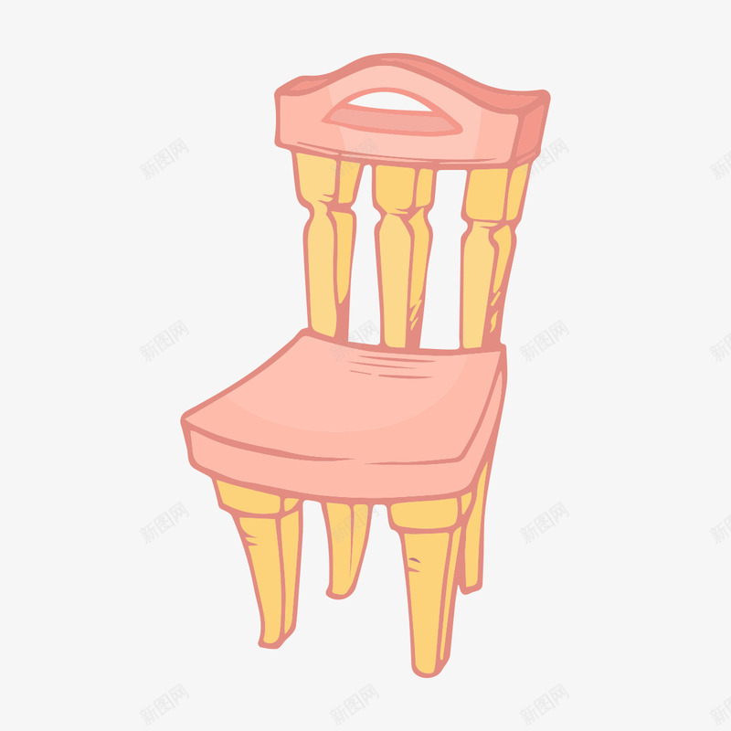手绘家具png免抠素材_新图网 https://ixintu.com 四方椅 复古椅子 手绘 手绘家具 手绘椅子 木椅