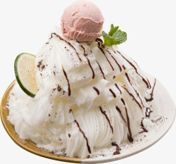 夏季甜点果酱沙冰冰淇淋高清图片