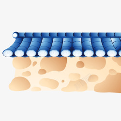 卡通屋檐素材