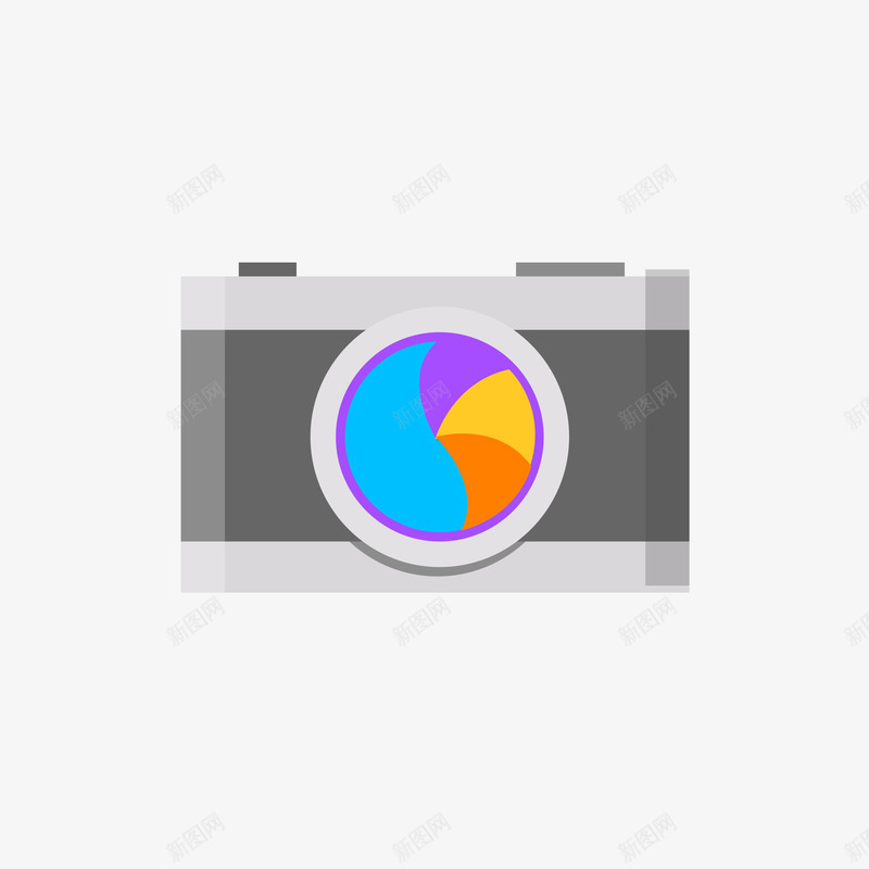 相机平面图标png_新图网 https://ixintu.com UI设计 图标 娱乐 平面 相机