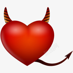 情人节红心恶魔耳朵图标图标
