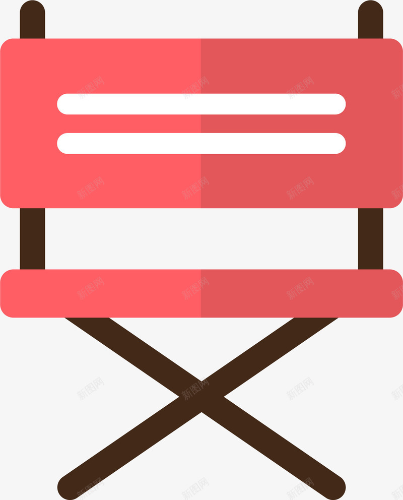 演员椅导演椅png免抠素材_新图网 https://ixintu.com 便携折叠椅 椅子 沙滩椅 演员椅 片场 片场导演椅 红色
