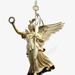 欧式石膏厅内天使女神像石膏雕塑高清图片