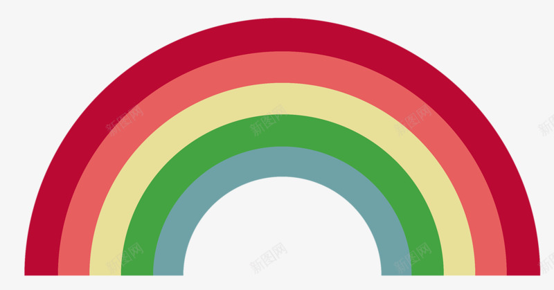手绘半圆彩虹png免抠素材_新图网 https://ixintu.com 半圆 卡通 幼儿园装饰 彩虹