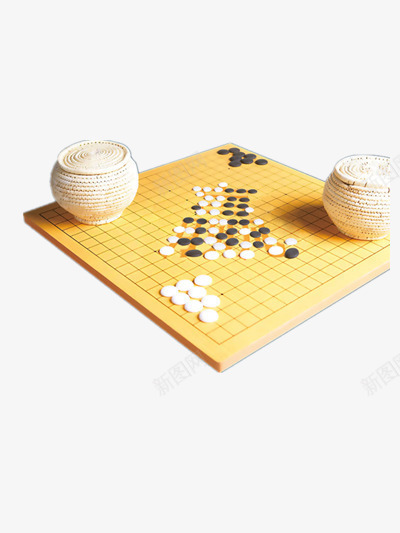 围棋桌子png免抠素材_新图网 https://ixintu.com 博弈 围棋 棋子 策略 雅致 高雅娱乐 黑白子