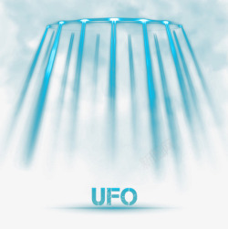 科幻元素UFO飞蝶光束高清图片