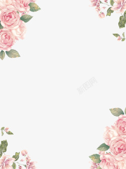 粉色LOVE粉色情人节蘑菇框架高清图片