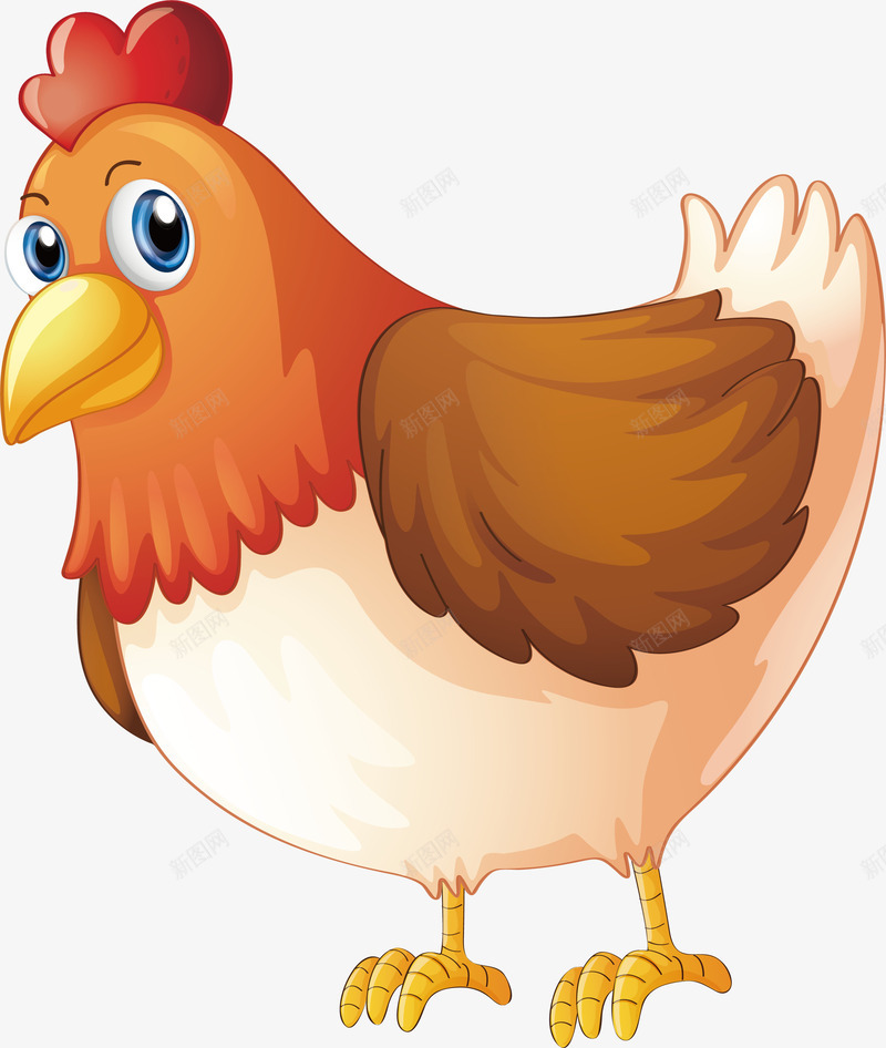 卡通母鸡png免抠素材_新图网 https://ixintu.com 一只母鸡 动物 动物插画 卡通 卡通动物 可爱动物 小动物 母鸡