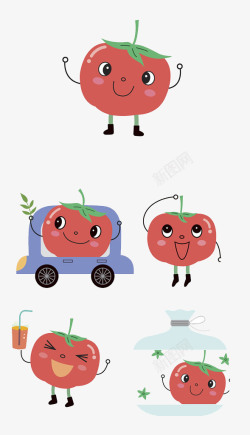 创意西红柿西红柿手绘系列创意插画高清图片