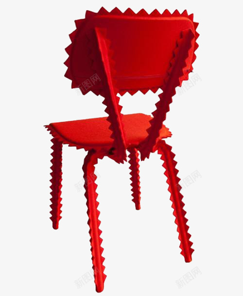 红色齿轮简约椅子psd免抠素材_新图网 https://ixintu.com 椅子 简约 红色 齿轮
