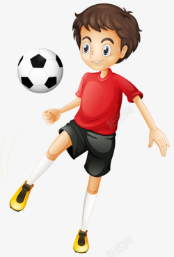 踢足球的男孩素材
