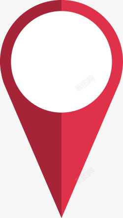 箭头标识扁平化红色地标矢量图图标高清图片