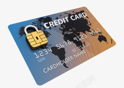银行卡信息科技密码锁素材
