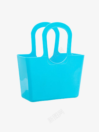 一蓝色购物袋子png免抠素材_新图网 https://ixintu.com 塑料 手提 菜蓝子 超市
