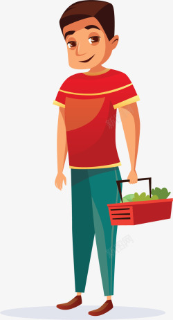 超市买菜超市购物买菜的人矢量图高清图片