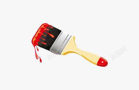 刷漆油漆红色刷子png免抠素材_新图网 https://ixintu.com 刷漆 油漆 红色刷子