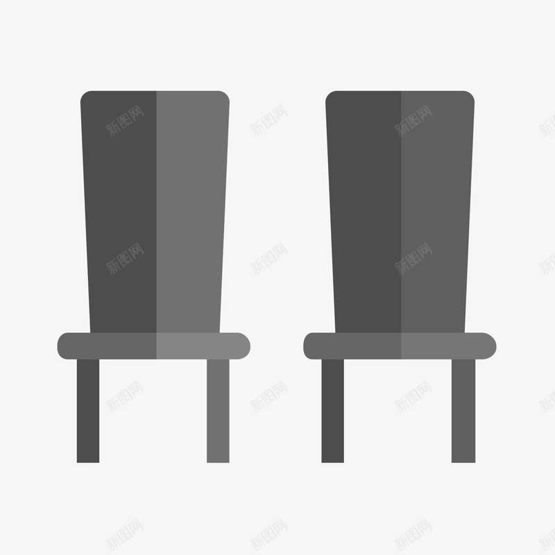 椅子矢量图ai免抠素材_新图网 https://ixintu.com 家居 家居设计矢量 平面 平面设计 椅子 矢量图