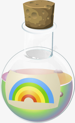 透明圆瓶圆底瓶高清图片