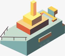 轮船矢量图标25D轮船立体图标矢量图高清图片