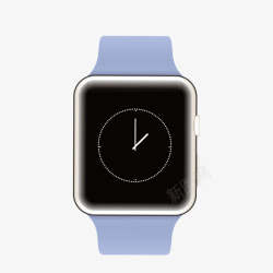 蓝色时钟电子手表矢量图素材
