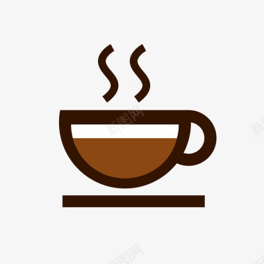 简约扁平咖啡图标图标