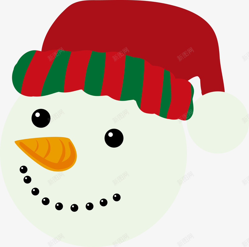 白色圣诞帽雪人png免抠素材_新图网 https://ixintu.com 冬天 冬季 卡通小人 圣诞帽 圣诞快乐 圣诞节 新年快乐 白色雪人