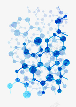 蓝色生物分子矢量图ai免抠素材_新图网 https://ixintu.com 生物分子 科技元素 蓝色科技 矢量图