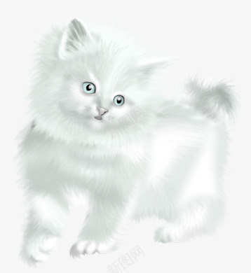 猫咪png免抠素材_新图网 https://ixintu.com 动物 小猫 猫 猫咪 白猫 野猫