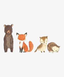 格林童话小动物狐狸卡通小动物高清图片