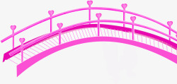紫色卡通拱桥装饰图案素材
