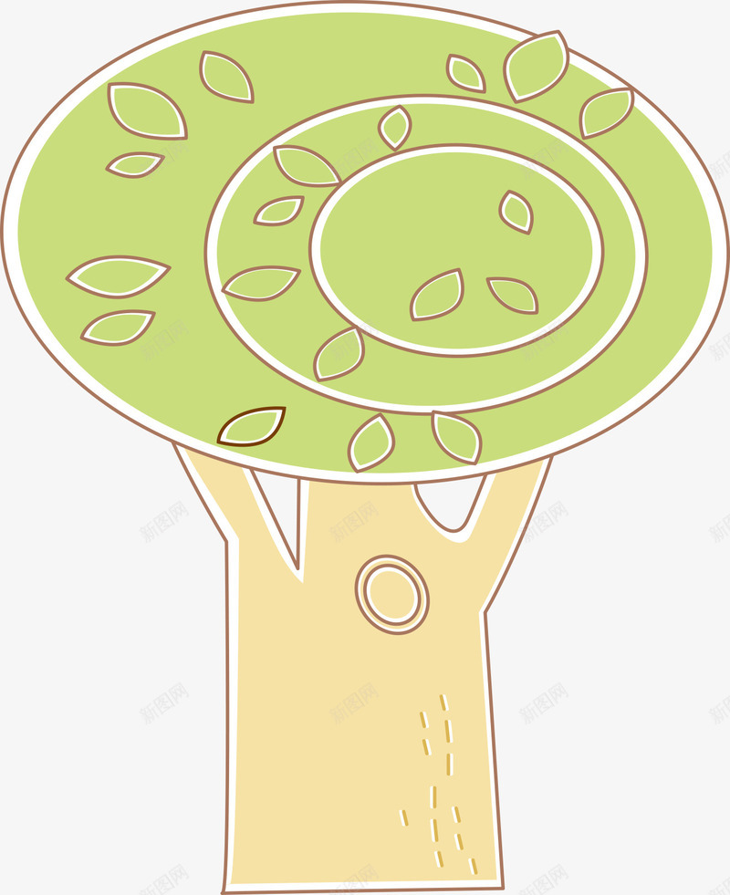 绿色清新树png免抠素材_新图网 https://ixintu.com 卡通手绘树 绿色森林 绿色清新树