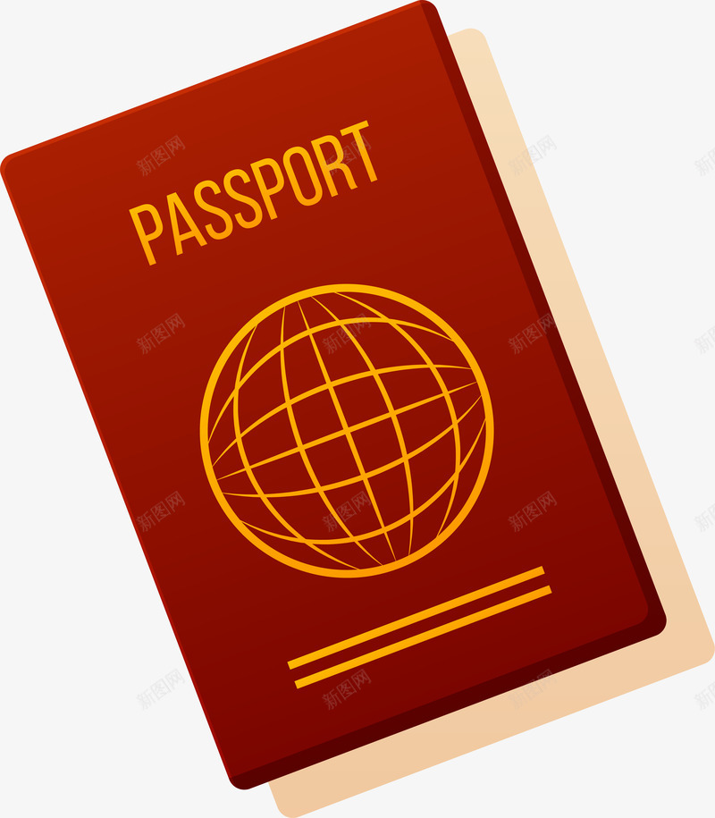 旅行度假红色护照png免抠素材_新图网 https://ixintu.com 出行 度假 旅行用品 矢量图案 红色护照 通行证