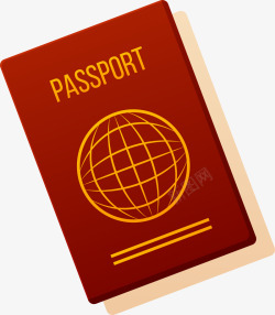 旅行度假红色护照素材
