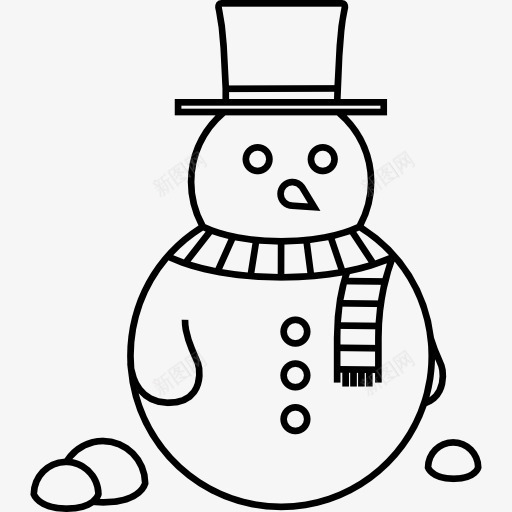 雪人的围巾和帽子图标png_新图网 https://ixintu.com 冬天 冬天季节 冷 迹象 雪 雪人