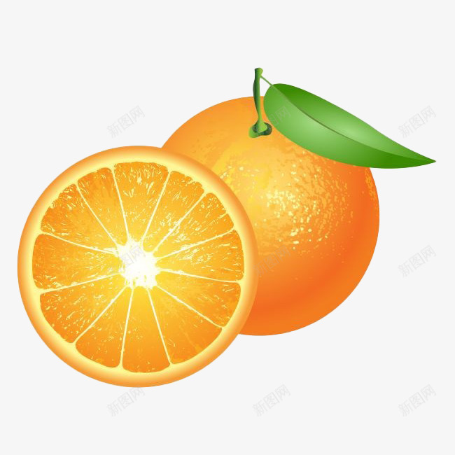 卡通两个香橙png免抠素材_新图网 https://ixintu.com 卡通 叶子 插画 桔子 橘子 橙子 橙汁 设计 香橙 香橙卡通