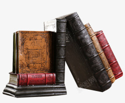 一摞复古书籍欧式树脂书籍摆件高清图片