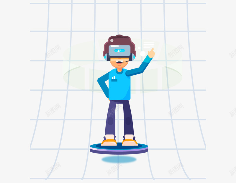 科技虚拟世界体验png免抠素材_新图网 https://ixintu.com VR眼镜 人工智能 科技背景 虚拟现实
