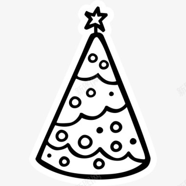 庆典圣诞节放假方树新的一年的手图标图标