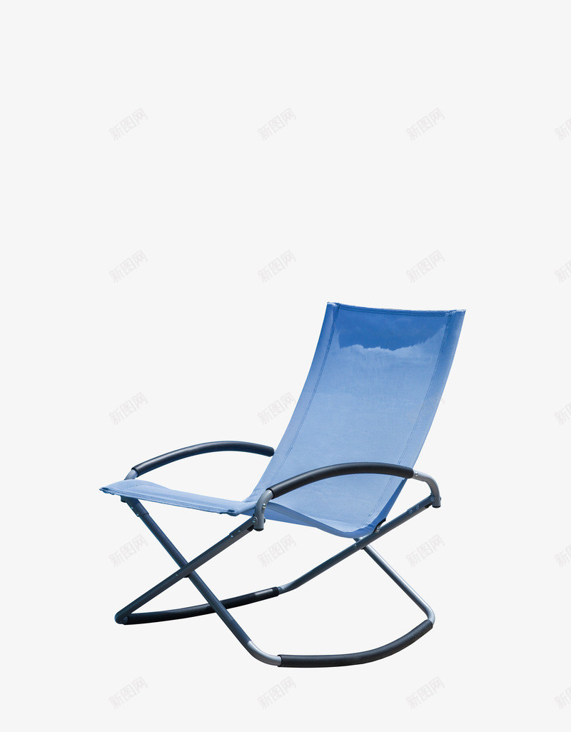 蓝色沙滩椅png免抠素材_新图网 https://ixintu.com 度假 沙滩椅 蓝色
