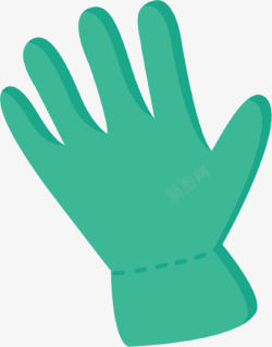 绿色手套矢量图素材