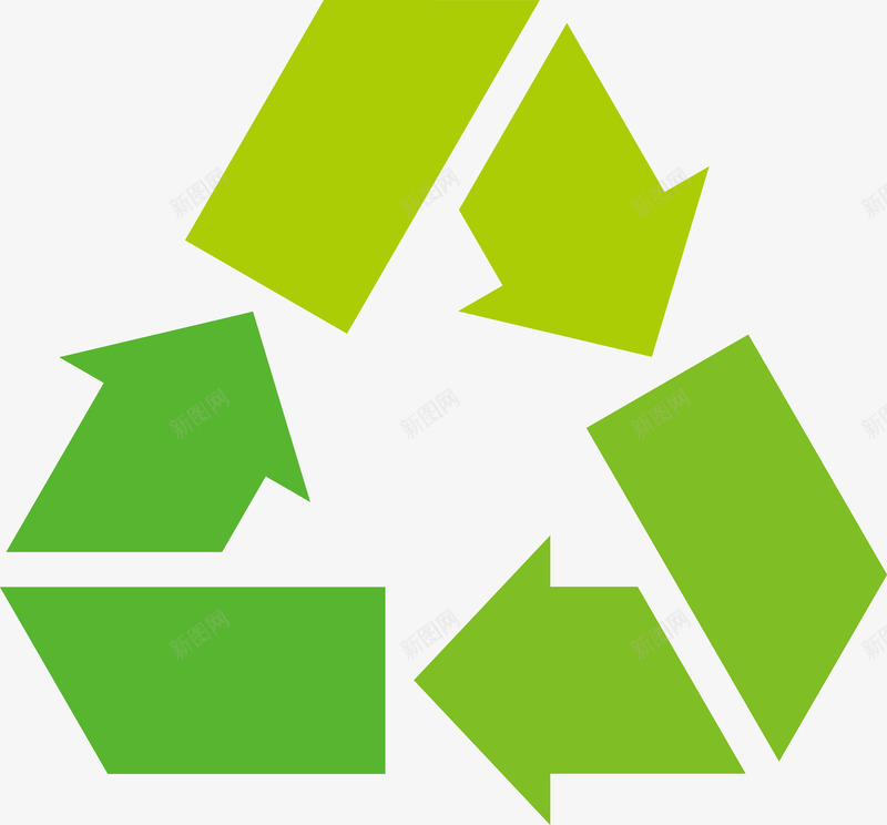 循环使用箭头图标png_新图网 https://ixintu.com 三角 低能耗 可再生能源 可回收 回收利用 图标 垃圾桶 废品回收利用 循环 汇聚箭头 环保 生态标志 绿叶 绿色 绿色环保