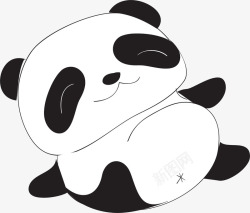 矢量卡通大熊猫卡通手绘大熊猫图高清图片