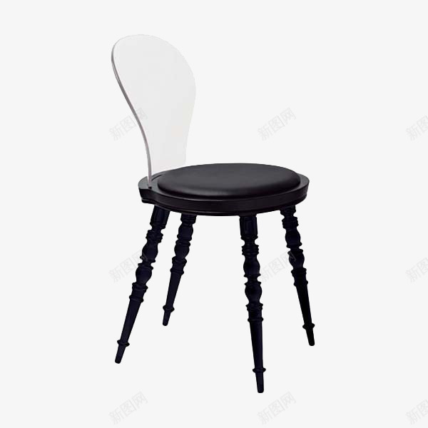 黑白色简约椅子png免抠素材_新图网 https://ixintu.com 椅子 简约椅子 黑白椅子