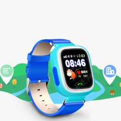 儿童定位蓝色儿童定位手表高清图片