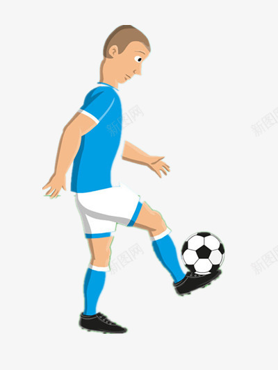 踢足球的运动员png免抠素材_新图网 https://ixintu.com 人物 卡通 娱乐 运动