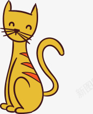 猫png免抠素材_新图网 https://ixintu.com 一只猫 卡通猫 手绘猫 笑脸猫