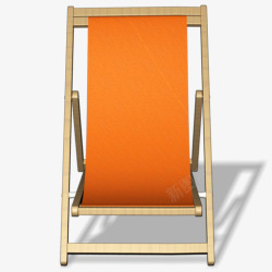 棕色木质沙滩椅素材