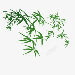 绿色竹子叶子素材