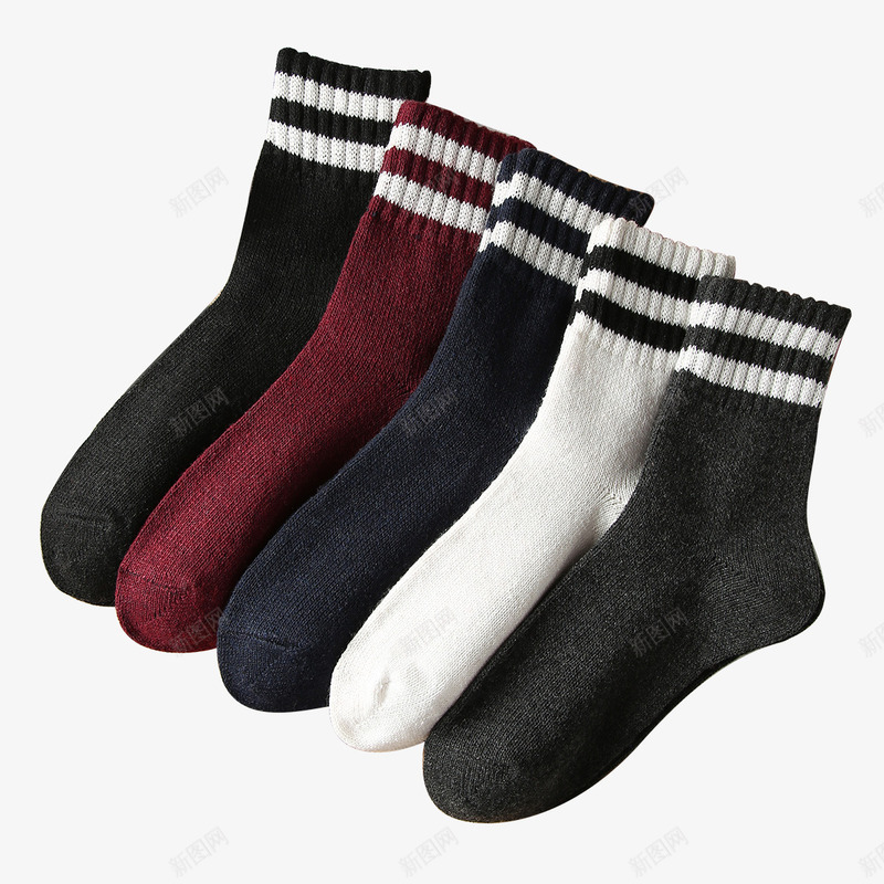 五组颜色的袜子png免抠素材_新图网 https://ixintu.com 五色 服饰 深色 袜子